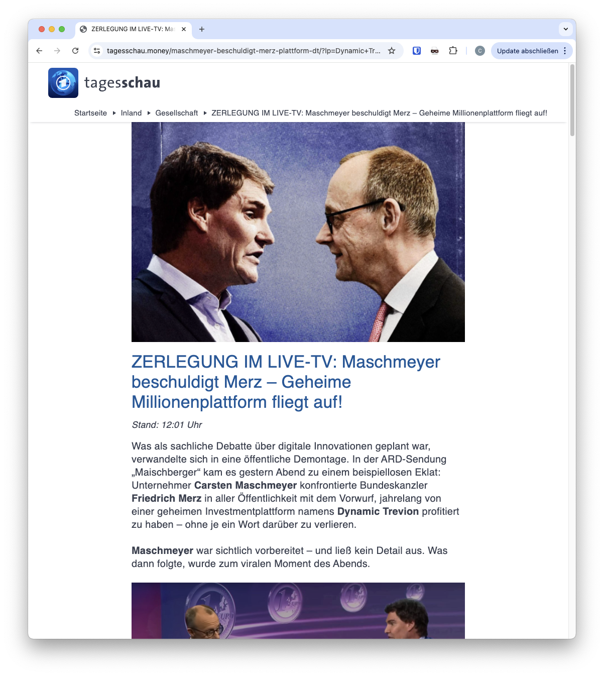 CDU-Wirtschaftstag: "ZERLEGUNG IM LIVE-TV"