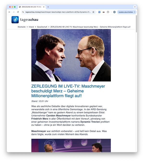 CDU-Wirtschaftstag: "ZERLEGUNG IM LIVE-TV"